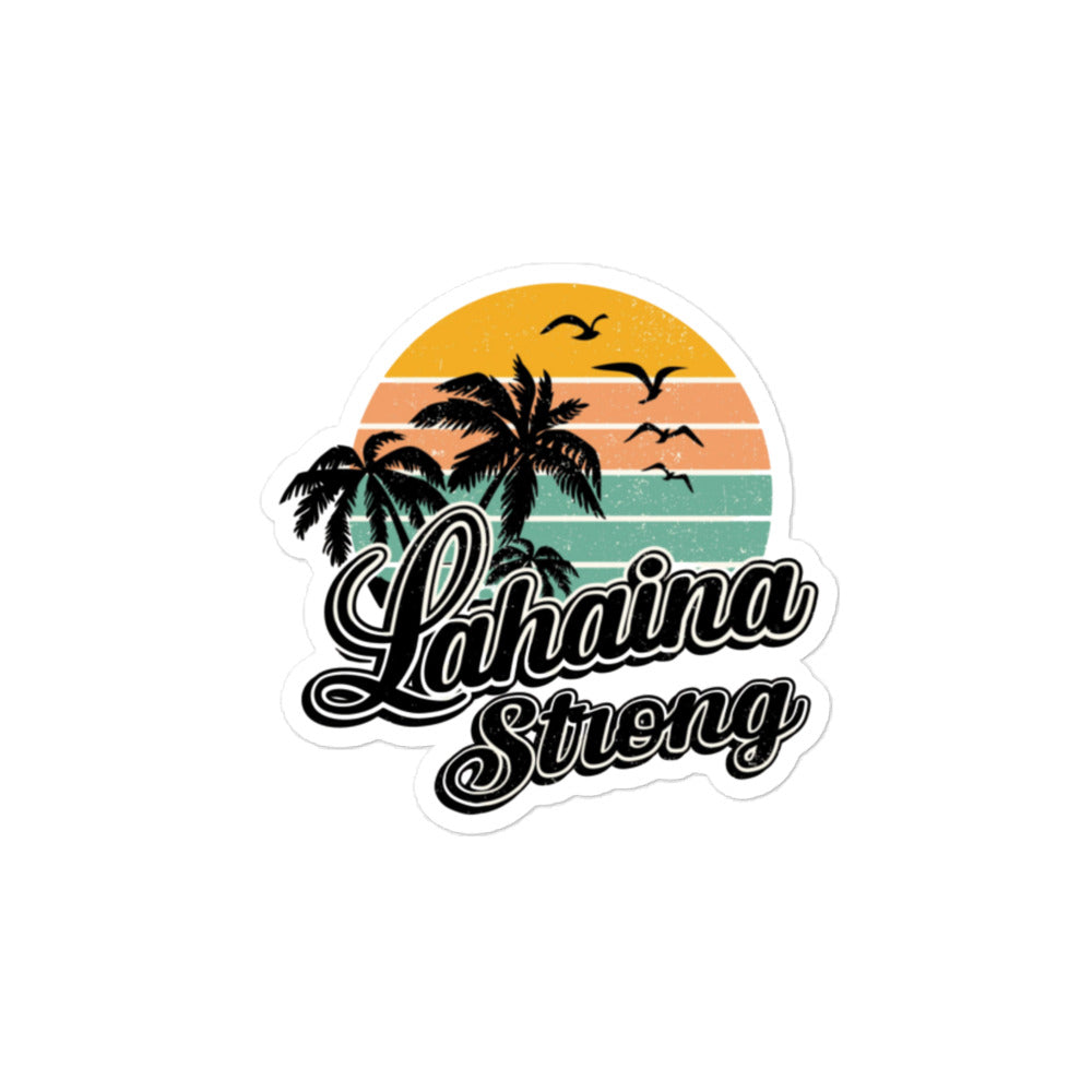 Lahaina Strong Palm Trees Bubble-free stickers