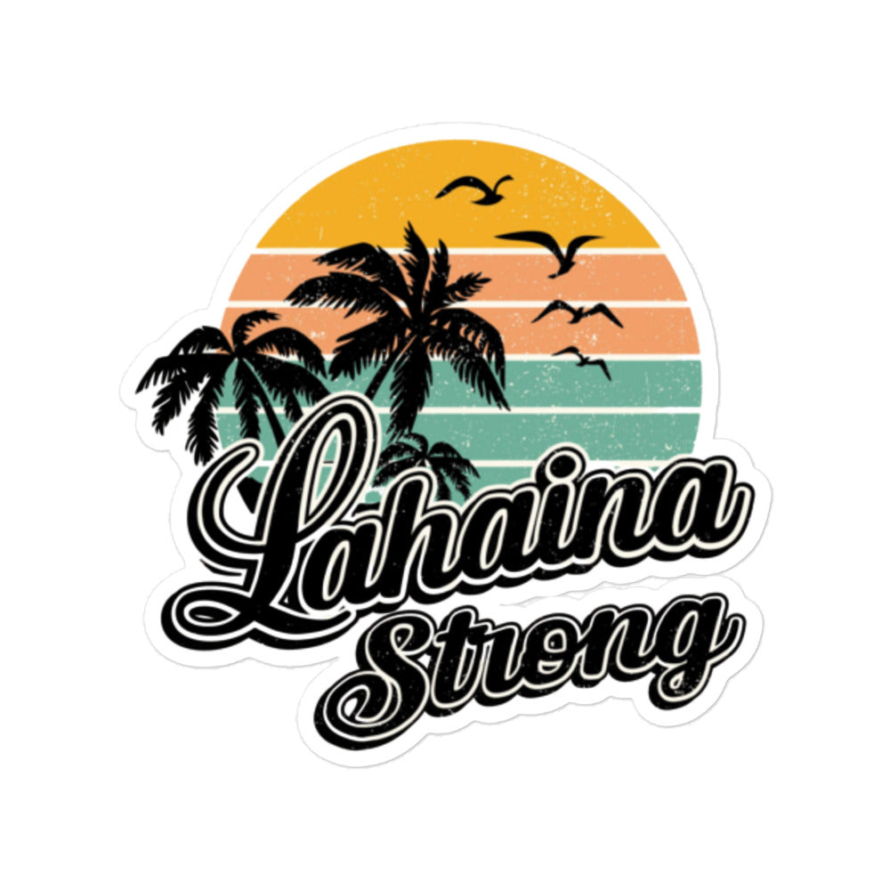 Lahaina Strong Palm Trees Bubble-free stickers