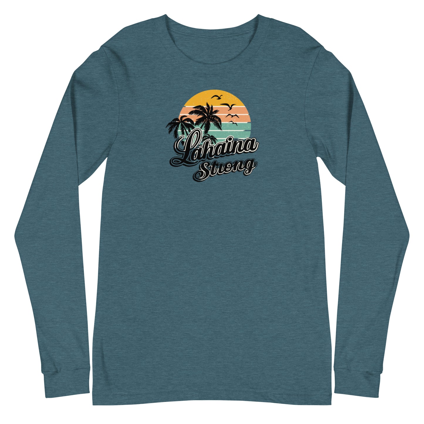 Lahaina Strong Palm Trees Unisex Long Sleeve Tee