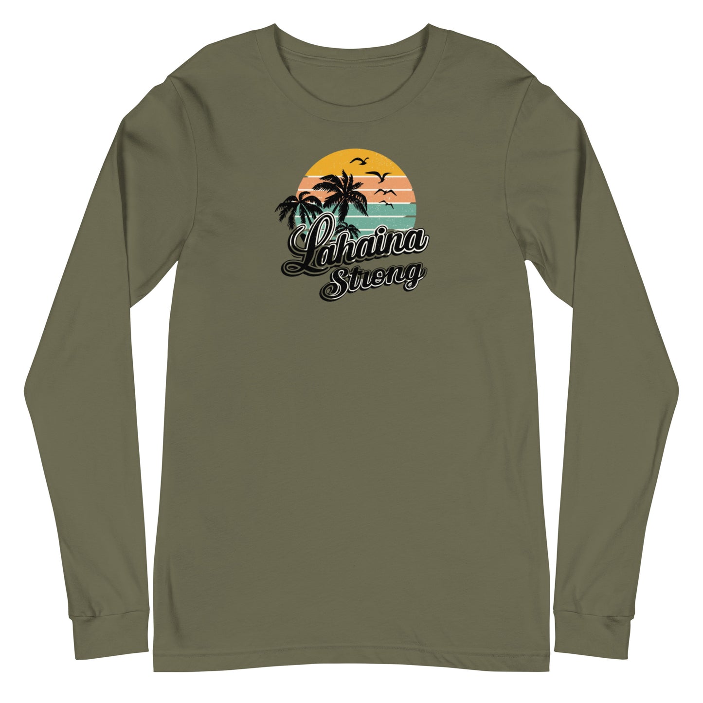 Lahaina Strong Palm Trees Unisex Long Sleeve Tee