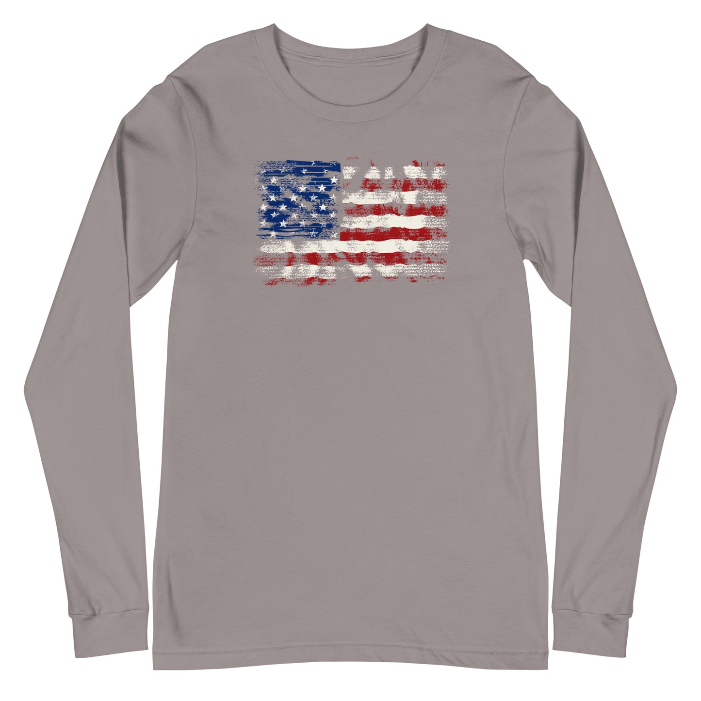 Distressed Flag Unisex Long Sleeve Tee