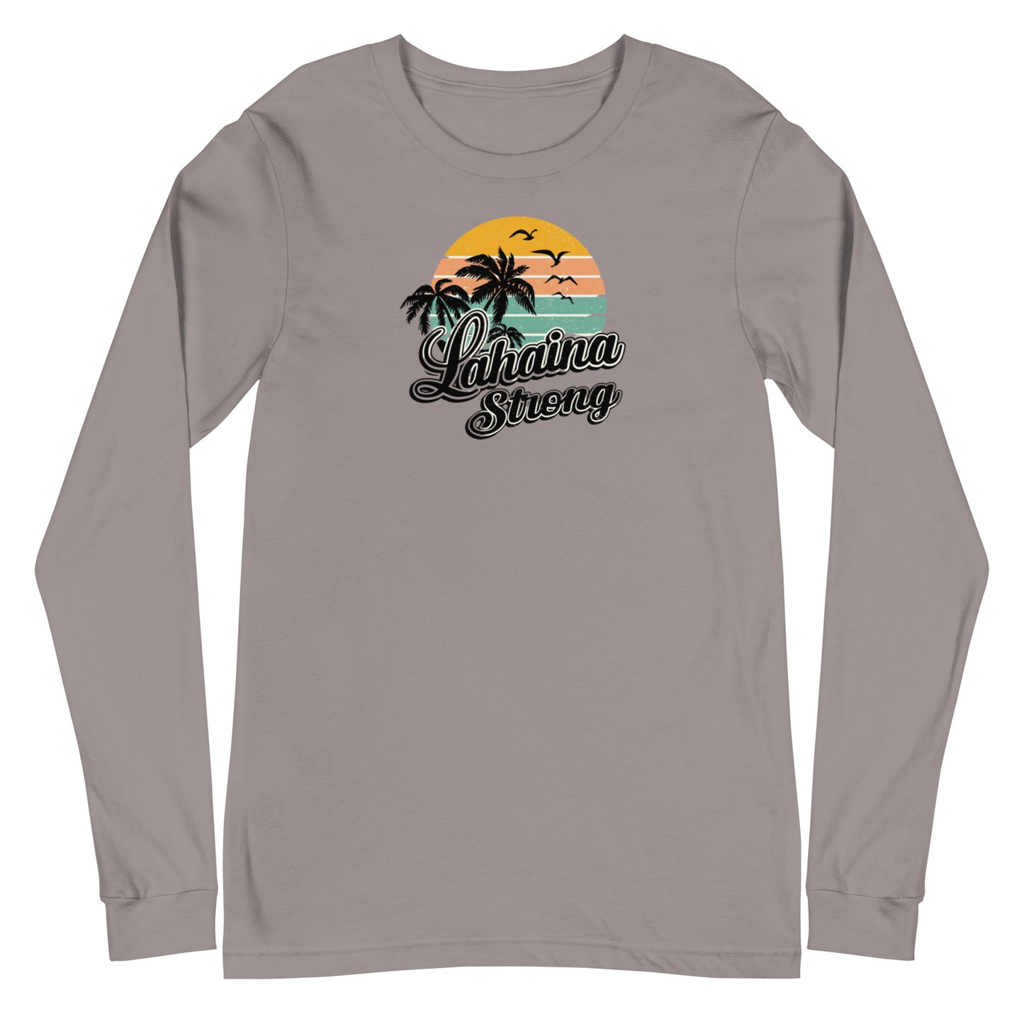 Lahaina Strong Palm Trees Unisex Long Sleeve Tee