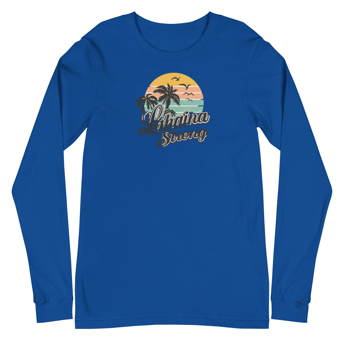 Lahaina Strong Palm Trees Unisex Long Sleeve Tee