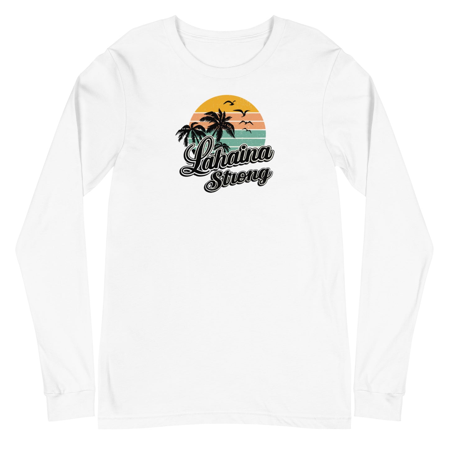 Lahaina Strong Palm Trees Unisex Long Sleeve Tee