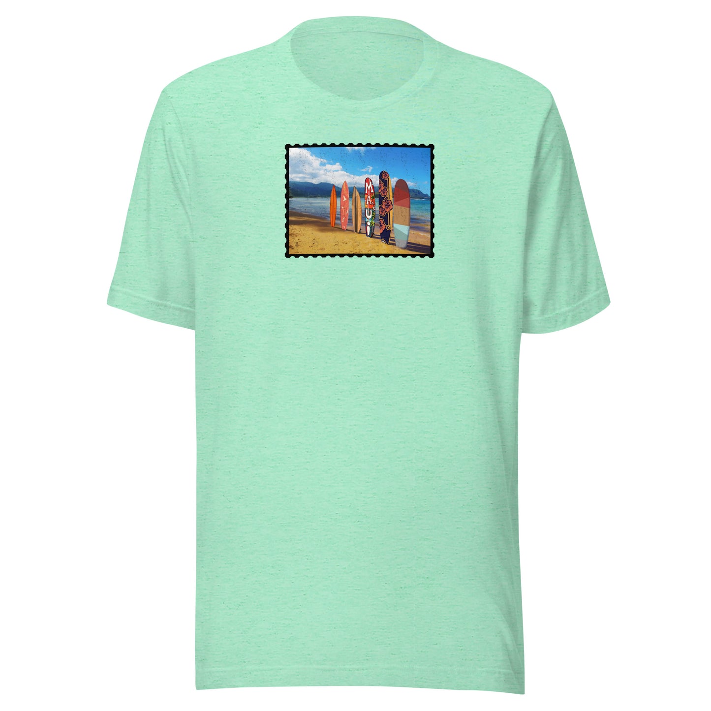 Postcard Boarding in Maui Unisex t-shirt