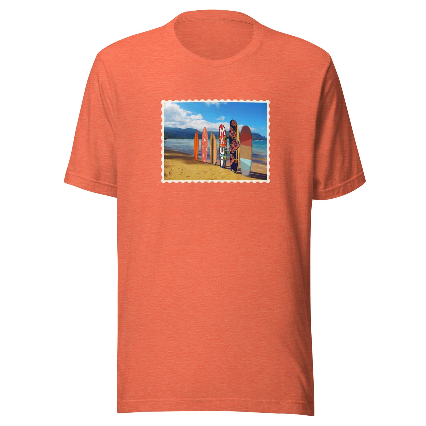 Postcard Boarding in Maui Unisex t-shirt