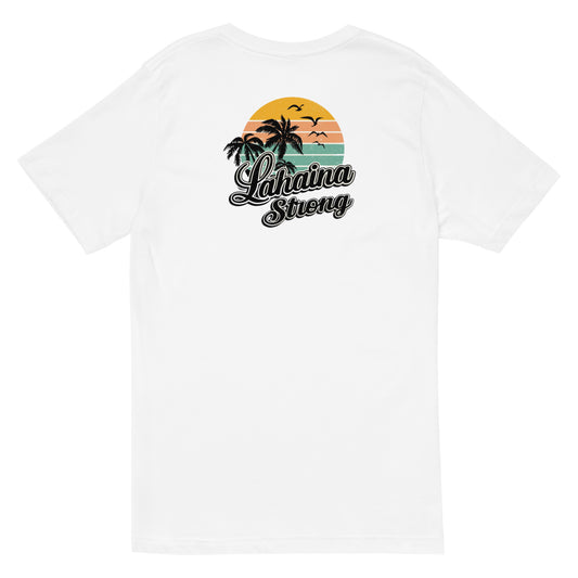 Lahaina Strong Palm Trees Unisex Short Sleeve V-Neck T-Shirt