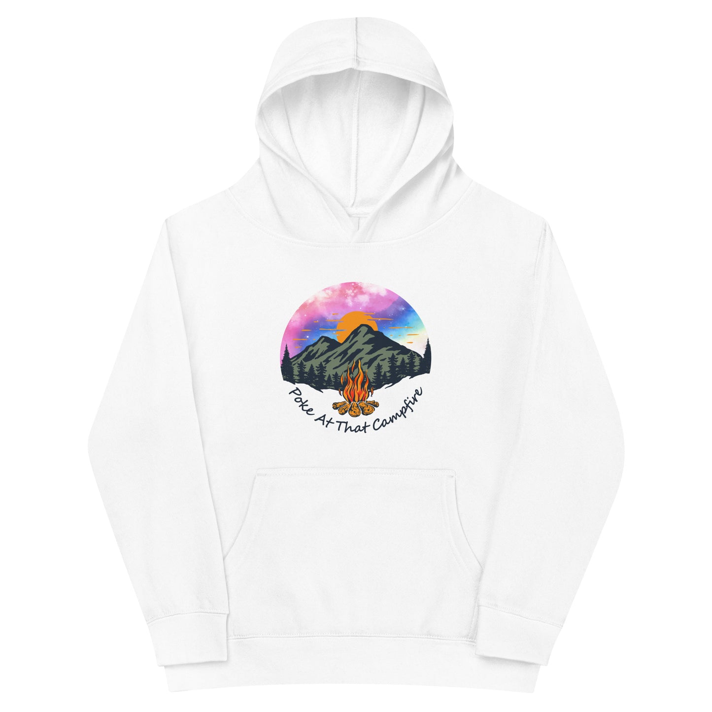 Poke At That Campfire Kids fleece hoodie