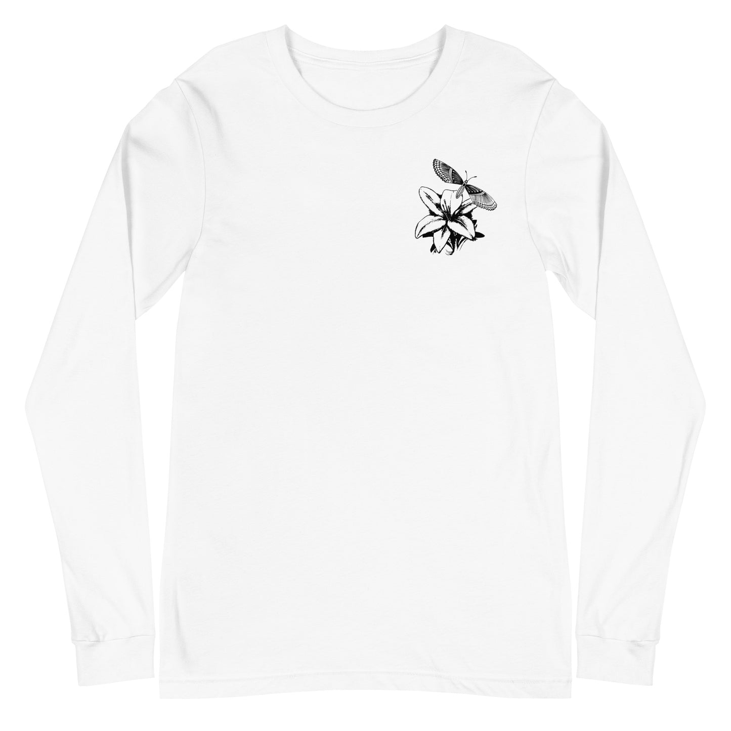 Rumer's Monarch and Lily Unisex Long Sleeve Tee