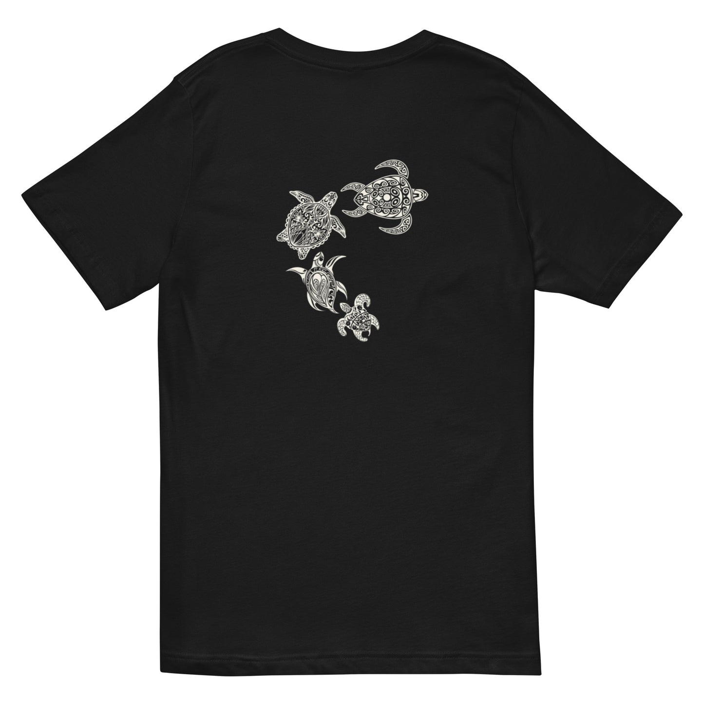 Tribal Turtle Unisex Short Sleeve V-Neck T-Shirt