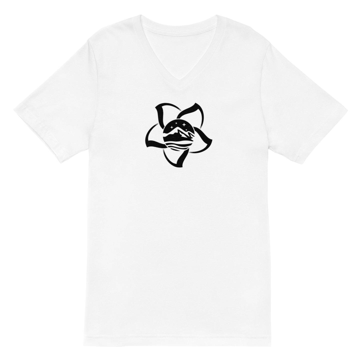 Plumeria Unisex Short Sleeve V-Neck T-Shirt